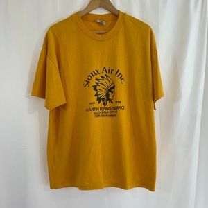 Vintage Sioux Air Inc. 1998 Anniversary Tee Heavy Weight 50/50 Tag Made in USA